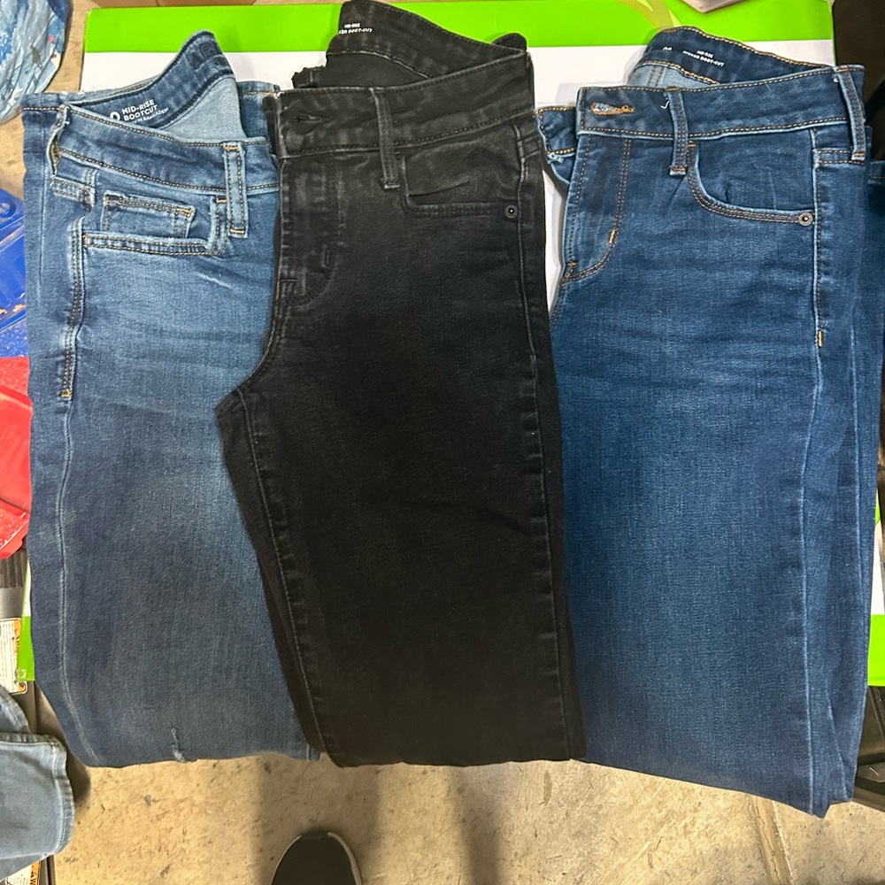Old Navy Women's Skinny Jeans - Black and Blue